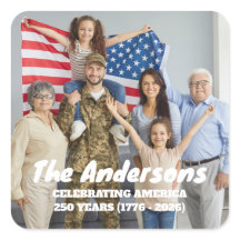 アメリカ独立250周年記念のカスタムフォト&テキスト
