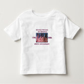 アメリカ独立250周年記念の愛国的なTシャツ トドラーTシャツ (正面)