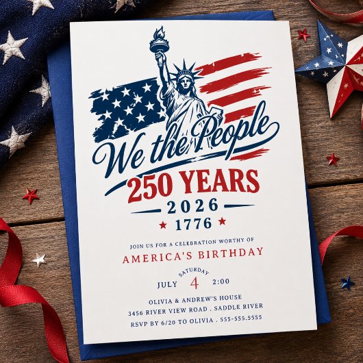 アメリカ独立250周年記念の招待状 招待状