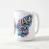 アメリカ独立250周年記念の蝶 コーヒーマグカップ (正面右)