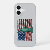 アメリカ独立250周年記念アメリカ国旗と自由の女神 iPhone 16ケース (裏面)
