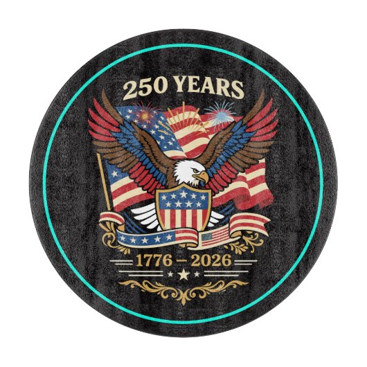 アメリカ独立250周年記念イーグルデザイン カッティングボード (正面)