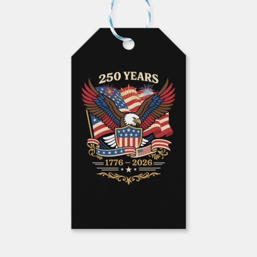アメリカ独立250周年記念イーグルデザイン ギフトタグ (正面)
