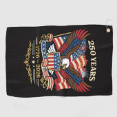 アメリカ独立250周年記念イーグルデザイン ゴルフタオル (横)
