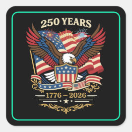 アメリカ独立250周年記念イーグルデザイン スクエアシール