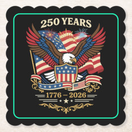 アメリカ独立250周年記念イーグルデザイン ペーパーコースター