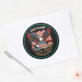 アメリカ独立250周年記念イーグルデザイン ラウンドシール (封筒)