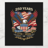 アメリカ独立250周年記念イーグルデザイン ワインラベル (シングルラベル)