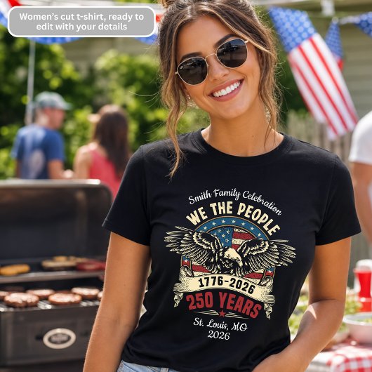 アメリカ独立250周年記念イーグル 女性用 トライブレンドTシャツ