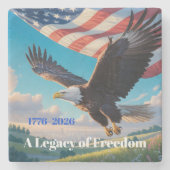 アメリカ独立250周年記念イーグル • 1776–2026 ストーンコースター (正面)