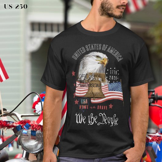 アメリカ独立250周年記念イーグル "We the People" Tシャツ