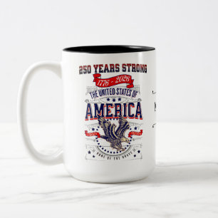 アメリカ独立250周年記念オリジナルマグカップ ツートーンマグカップ