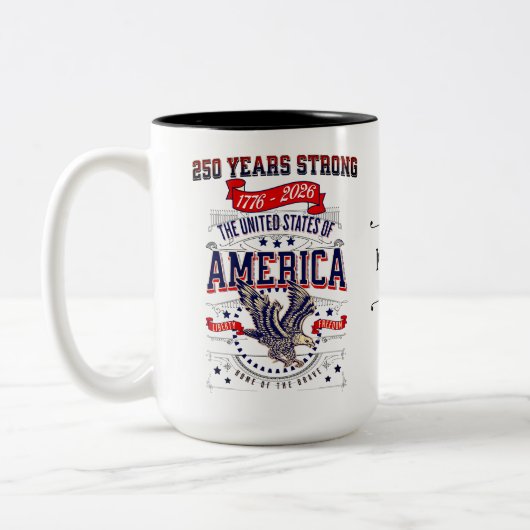 アメリカ独立250周年記念オリジナルマグカップ ツートーンマグカップ (左)