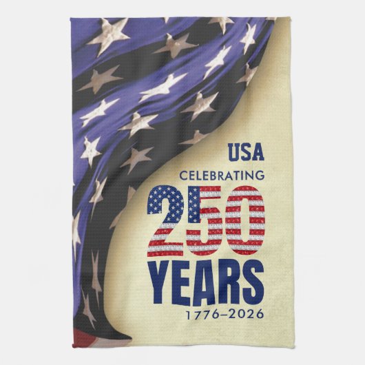 アメリカ独立250周年記念グッズ キッチンタオル (縦)