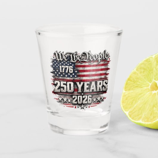 アメリカ独立250周年記念デザイン ショットグラス (正面)