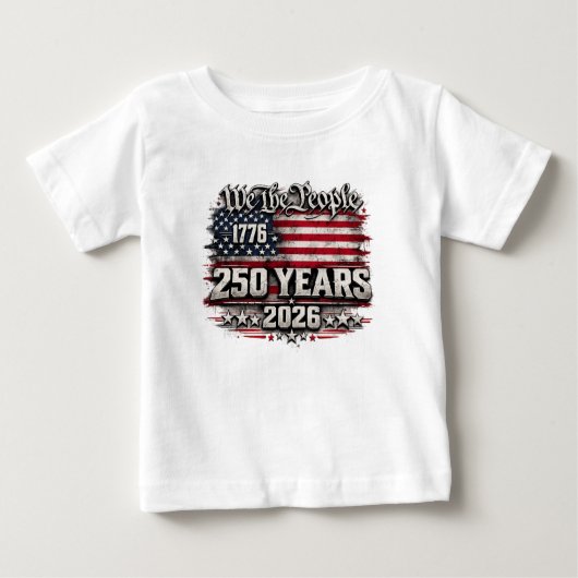 アメリカ独立250周年記念デザイン ベビーTシャツ (正面)
