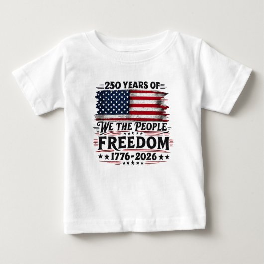アメリカ独立250周年記念デザイン ベビーTシャツ (正面)