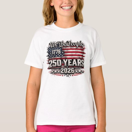 アメリカ独立250周年記念デザイン Tシャツ (正面)