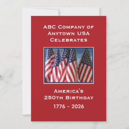アメリカ独立250周年記念パトリオティックアメリカ国旗BBQ 招待状