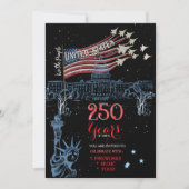 アメリカ独立250周年記念パトリオティックデザイン 招待状 (正面)