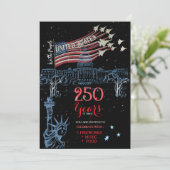 アメリカ独立250周年記念パトリオティックデザイン 招待状 (スタンド正面)