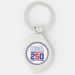 アメリカ独立250周年記念パトリオティックフラグデザイン キーホルダー