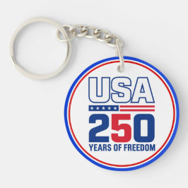 アメリカ独立250周年記念パトリオティックフラグデザイン キーホルダー