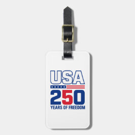 アメリカ独立250周年記念パトリオティックフラグデザイン ラゲッジタグ