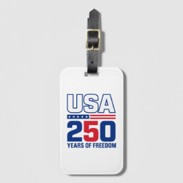 アメリカ独立250周年記念パトリオティックフラグデザイン ラゲッジタグ