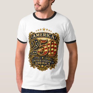 アメリカ独立250周年記念パトリオティックTシャツ 1776-2026 Tシャツ