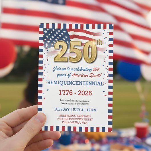 アメリカ独立250周年記念パーティー招待状 招待状
