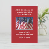 アメリカ独立250周年記念パーティー アメリカ国旗 BBQ 招待状 (スタンド正面)