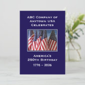 アメリカ独立250周年記念パーティー アメリカ国旗 BBQ 招待状 (スタンド正面)