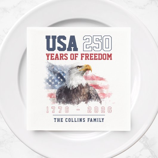 アメリカ独立250周年記念パーティー スタンダードカクテルナプキン