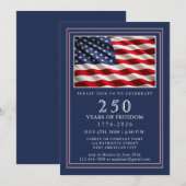 アメリカ独立250周年記念パーティー 招待状 (正面/裏面)