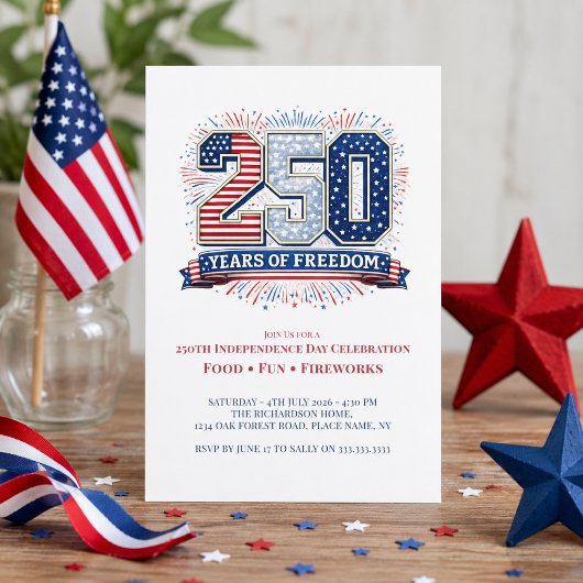 アメリカ独立250周年記念パーティー 招待状