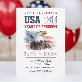 アメリカ独立250周年記念パーティー 7月4日 招待状