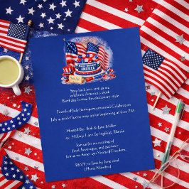 アメリカ独立250周年記念パーティーBBQ招待状 チラシ