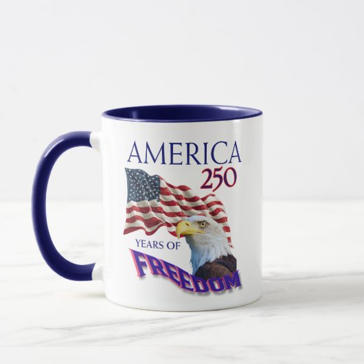 アメリカ独立250周年記念フラグ(ハクトウワシ付き)*L マグカップ (左)