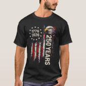 アメリカ独立250周年記念フラグ Tシャツ (正面)