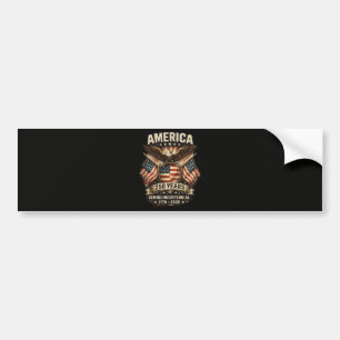 アメリカ独立250周年記念フラグ USA バンパーステッカー