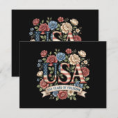 アメリカ独立250周年記念フラワー USA建国250年 (正面/裏面)