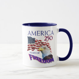 アメリカ独立250周年記念フリーダムフラグ＋ハクトウワシ *R マグカップ