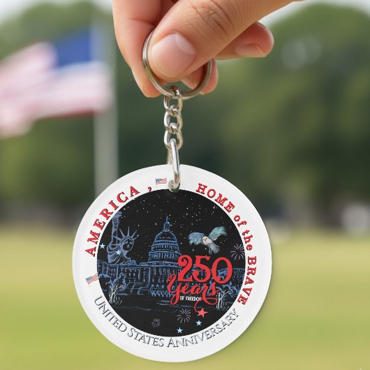 アメリカ独立250周年記念モニュメント US 250 キーホルダー