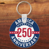 アメリカ独立250周年記念レッド・ホワイト・アンド・ブルーの誇り キーホルダー (正面)