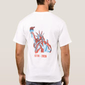 アメリカ独立250周年記念レトロな自由Tシャツ Tシャツ (裏面)