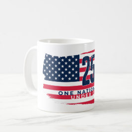 アメリカ独立250周年記念レトロフラグ コーヒーマグカップ