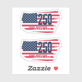 アメリカ独立250周年記念レトロフラグ シール