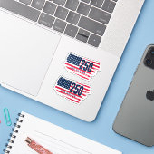 アメリカ独立250周年記念レトロフラグ シール (ノートパソコンとiPhone)