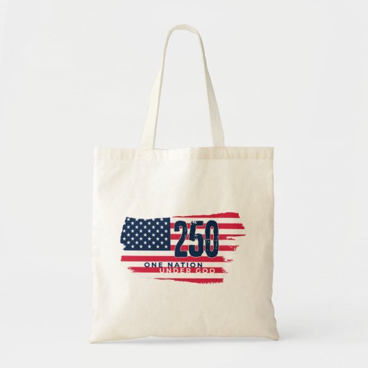アメリカ独立250周年記念レトロフラグ トートバッグ (正面)
